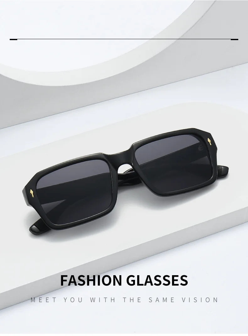 Square Sunglass Men Fashion Sunglasses Women 2025 Trendy Vintage Fashion Glasses Retro Gafas De Sol Hombre Lunette Soleil Femme