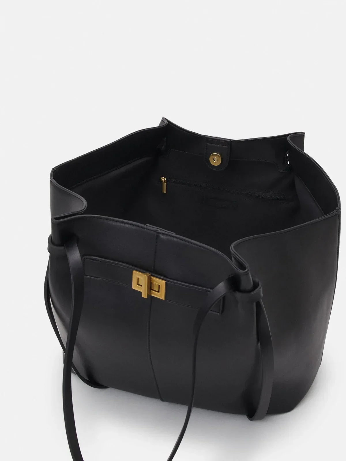 2026 New Large Capacity Trapeze Women Shoulder Bags Designer Metal Lock Handbags High-Quality Pu Leather Big Tote Commute Bag