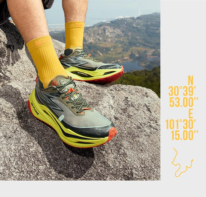 4x4 Men Running Shoes New Carbon Plate Racing Anti-slip Rebound  Wear-resistant Stable Male Sneakers 672442201
