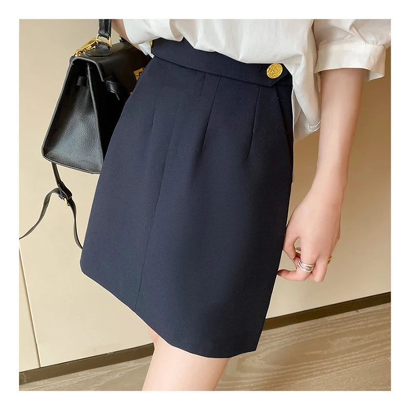 High end early autumn new fashionable small A-line skirt with buttocks wrapped, high-end gray half skirt  skirts