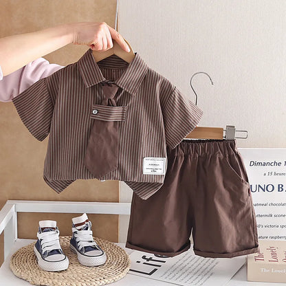 New Summer Baby Clothes Suit Children Boys Fashion Shirt Shorts 2Pcs/Sets Kids Outfits Toddler Casual Costume Infant Tracksuits