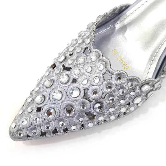 High Quality African Wedding Shoes Summer Sandals for Wedding 2025 Sexy Pumps Rhinestone Fashion Women Wedding Shoes