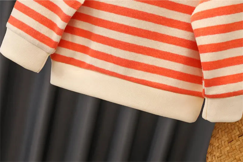New Spring Autumn Kids Boys Clothes Strips Hoodies Jeans 2Pcs/Set Outfit Infant Kids Sport Casual Clothing Tracksuits 0-5 Years