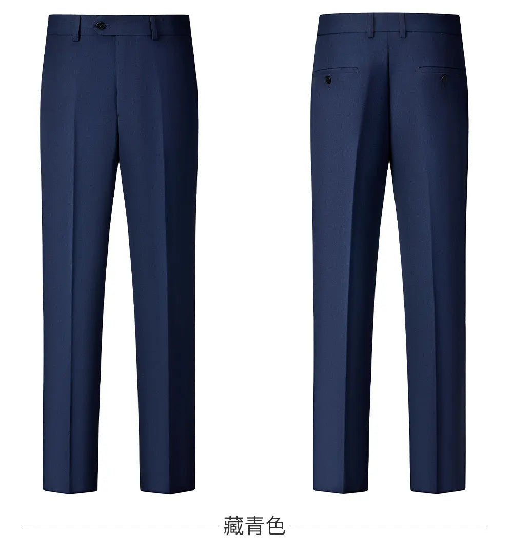 High-End Wool Suit Set for Men, Fashionable and Stylish Business Casual Three-Piece Suit, Tencel Suit, Groom's Wedding Dress