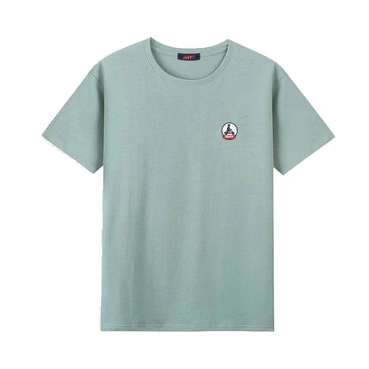 Europe Summer High Quality Tops 100%Cotton Men Women T-shirt Embroidery Logo Couple Casual Loose O-Neck Short Sleeve Tees