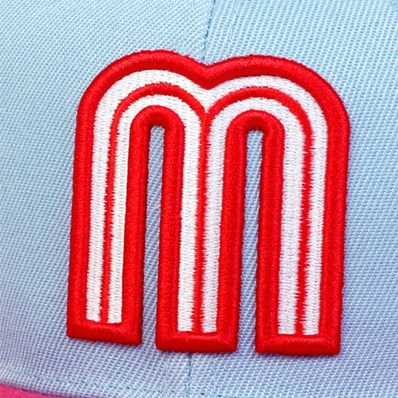 Unisex M Letter Side Brazilian Flag Embroidery Hip-hop Hats Spring Autumn Outdoor Adjustable Casual Baseball Caps Sunscreen Hat