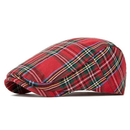 Colorful Plaid Forward-Caps for Men and Women Fashionable Baseball Caps Berets British Newsboy Hats Artist Hats