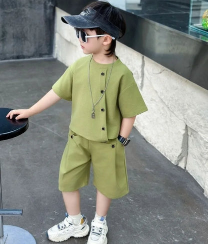 Summer Shirts Fashion Children 8 To 14 Years Casual Clothes 4 Clothing Toddler Boy Boys 7 Kids Set Boy's Suit Child Outfit Boys'