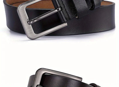 Belt for Men Original Genuine Leather Alloy Metal Pin Buckle Waist Belt Straps Plus Extra Size 105 110 120 130 140 150 160 170cm