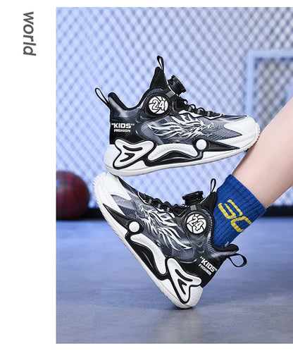 Luxury Boy Sneaker 2025 New Fashion Outdoor Kids Basketball Shoes Soft Sole School Children Sports Shoes for Boy 4 To 12 Years