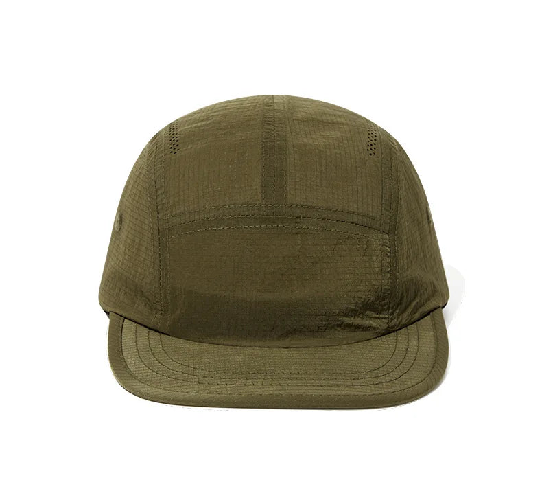 Waterproof Nylon Mesh Flat Top Baseball Cap for Men Women Suitable for Outdoor Sports Running Cycling Golf and Casual Wear