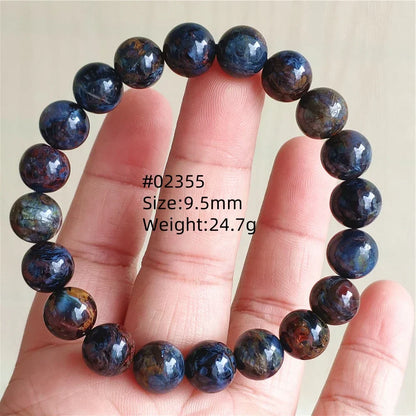 Natural Blue Pietersite Bracelet Women Men Beads Round Beads Chatoyant Cat Eye Fire Pietersite Namibia AAAAAA