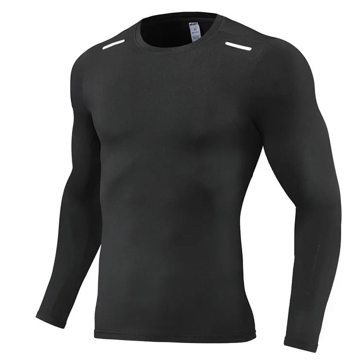 Long Sleeve T-shirt Fitness Basketball Running Tight Men Spandex Bodybuilding Sports Shirt Gym Training Compression Sport Top