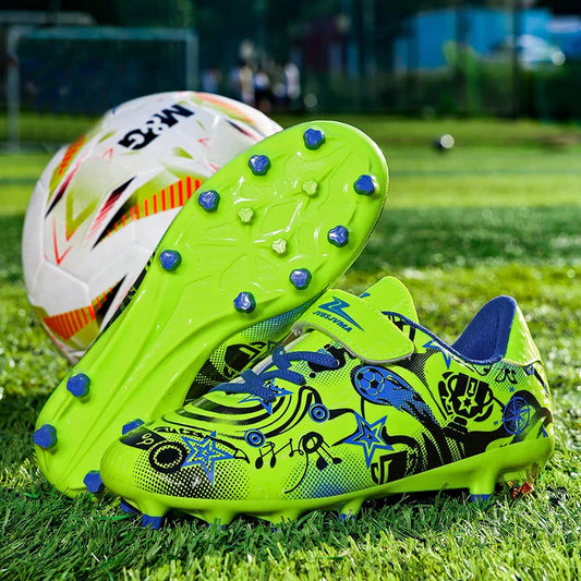 Children's Soccer Shoes Cleats Sneakers FG Sport Non-Slip Kids Football Boots Training Match Boys Youth Professional Shoes New