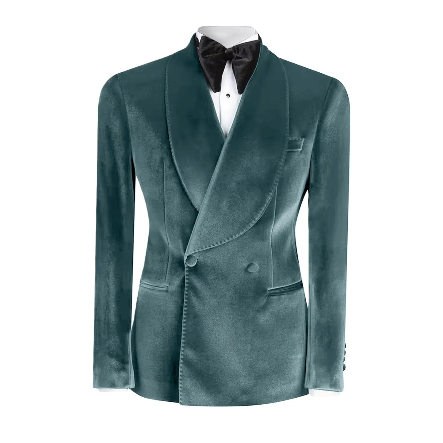 Vintage Velvet Wedding Tuxedos Jacket Double Breasted Men Blazers Suit Peaked Lapel Groom Wear Party Sport Coats Customized