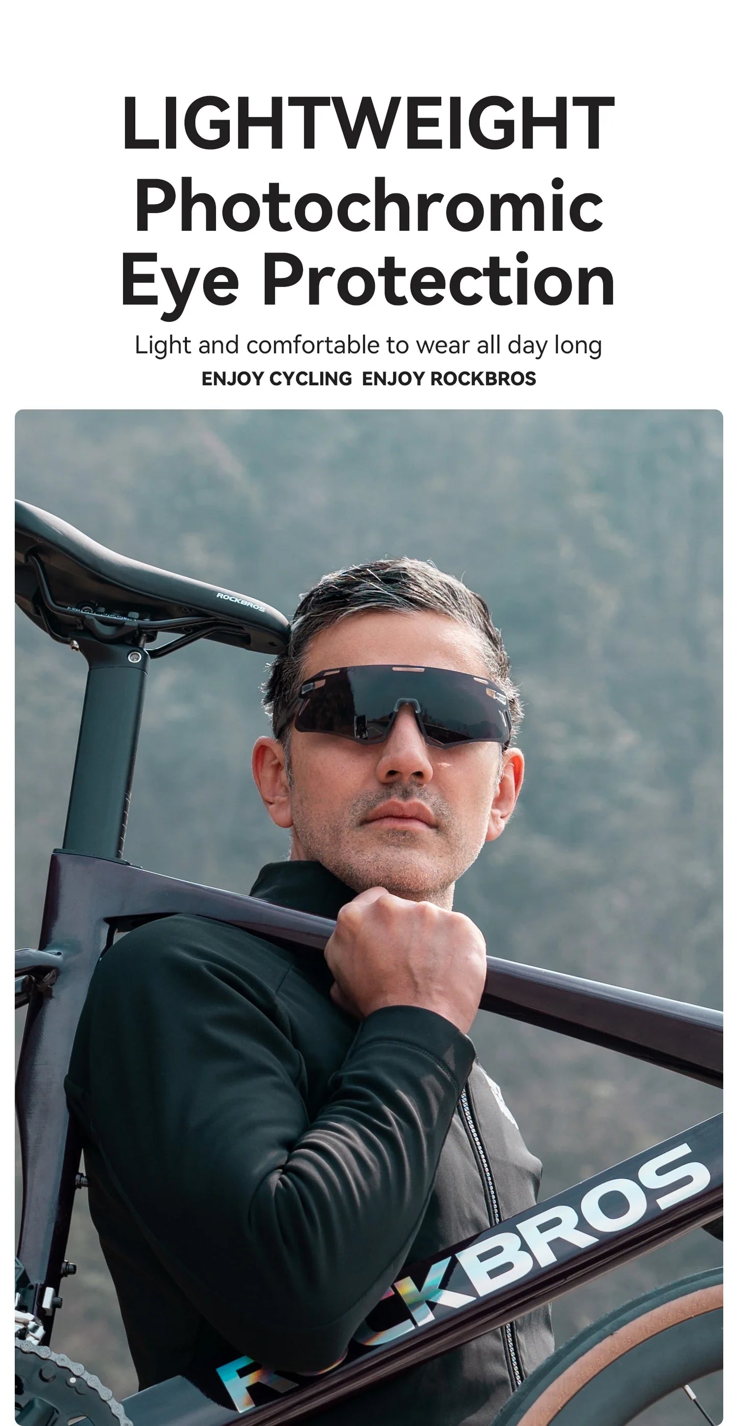 Photochromic Cycling Glasses Bike Bicycle Glasses Sports Men's Sunglasses MTB Road Cycling Eyewear Protection Goggles