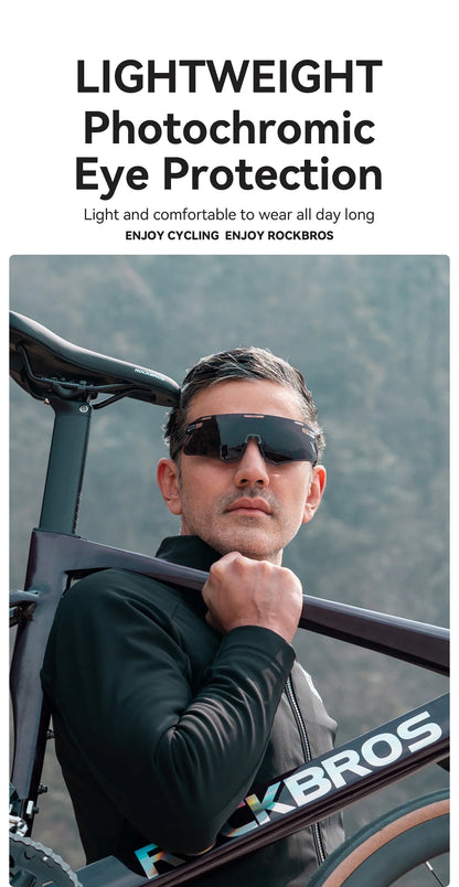 Photochromic Cycling Glasses Bike Bicycle Glasses Sports Men's Sunglasses MTB Road Cycling Eyewear Protection Goggles
