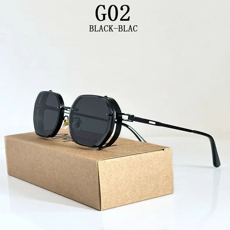 2024 Steampunk Sunglasses For Men Fashionable Square Punk Fashion Glasses Designer Sunglasses Women Trendy Gafas De Sol Hombre