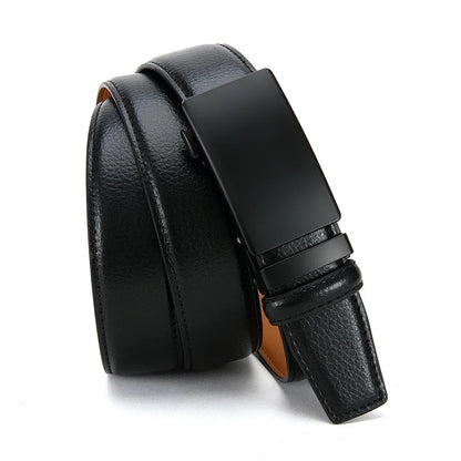 Men's Business Belt Leather Classic Alloy Buckle High Quality Casual Fashion Ratchet Adjustable Belt Cowboy Punk Casual Belt
