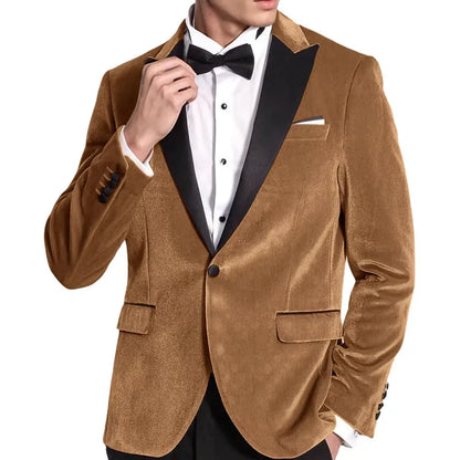 High Quality Classic Men's Suits 1Piece Velvet Custom Suit Timeless Style Every Occasion Wedding Dating Prom Annual Dinner Party