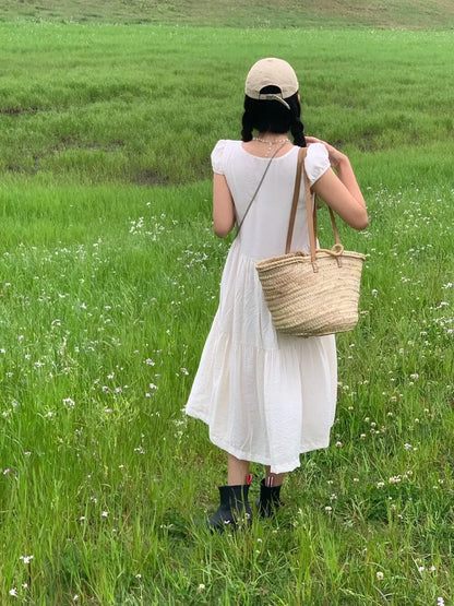Spring 2025 Chic A-Line Dr Korean Sle Long Svel Women's Faionable Gown Ele Personali Commute Suitable Dr