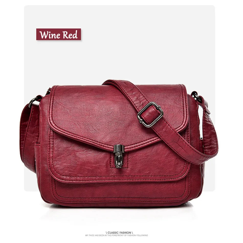 Vintage Soft Leather Femmels' Shoulder Bags Luxury Handbags Women's Packet New Designer Small Crossbody Bag 2024 Sac a Femme
