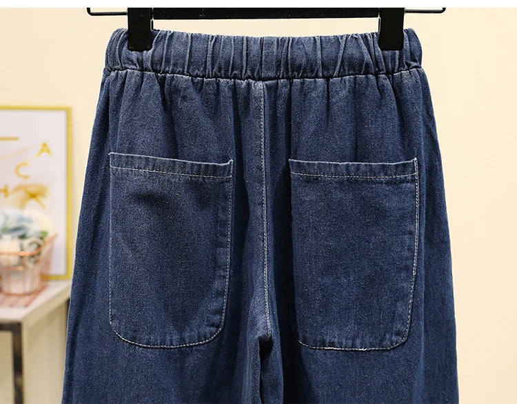 Women's High Waist Wide Leg Jeans Loose Comfortable Retro Sle Casual Versatile Straight Cut Trousers for Autumn Winter