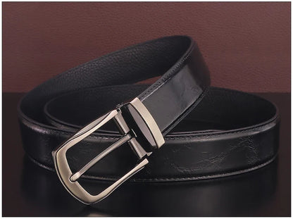 High quality pin buckle genuine leather fashion designers belts men casual luxury gray Cowskin young men ceinture homme B584