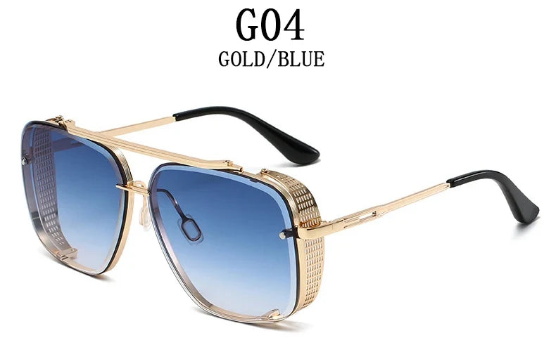 Vintage Steampunk Sunglasses Men Punk Oversized  Sunglasses Women Trendy Retro Square Gafas De Sol Hombre Lunette Soleil Femme