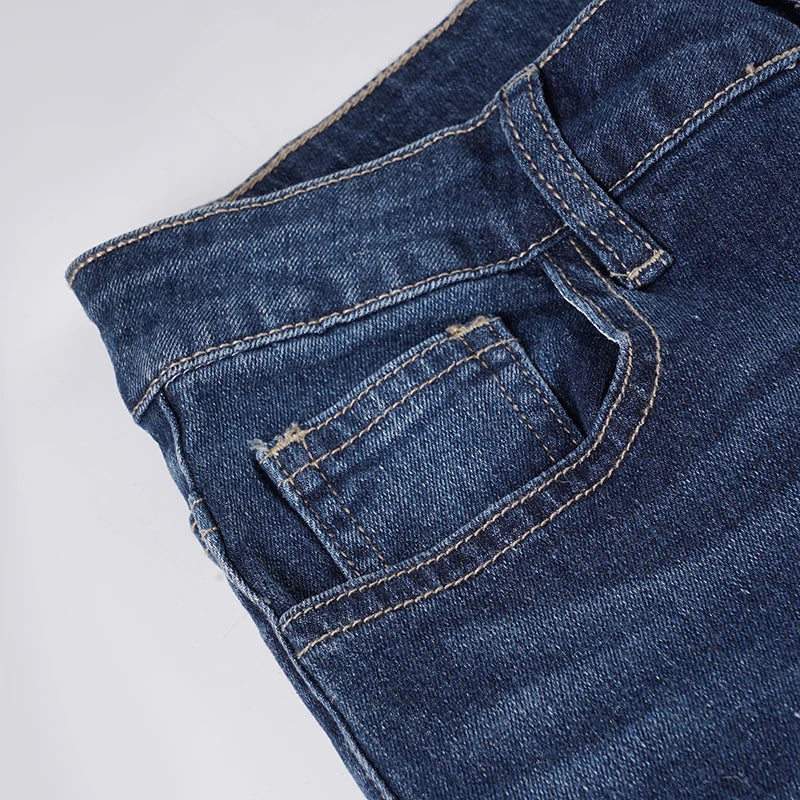 Y2k Low-Waist Slim Skinny Jeans Women's Casual Streetwear Denim Pants Vintage Aesthetic 2000s Trousers All match Outfit