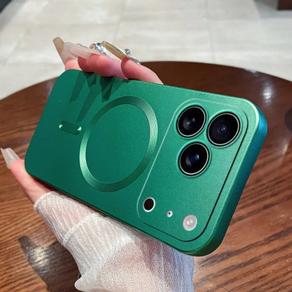 Luxury Matte Magnetic Phone Case For iPhone 17 13 16 Pro Max 15 14 Plus 16E 17 Air For Magsafe Charge Lens Protector Cover