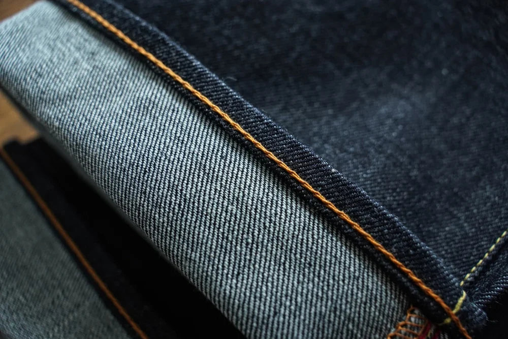 Mens Jeans Selvedge Denim Jeans for Man Silver Button Loose Fit Handmade 15 Oz