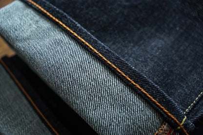 Mens Jeans Selvedge Denim Jeans for Man Silver Button Loose Fit Handmade 15 Oz
