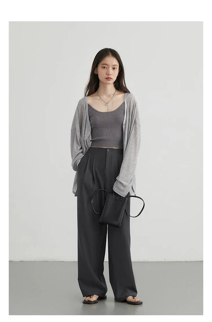 Women's Cardigan New V-neck Long Sleeved Female Shirt Female Jumpers Sun Protection Woman Top Spring Summer 2026