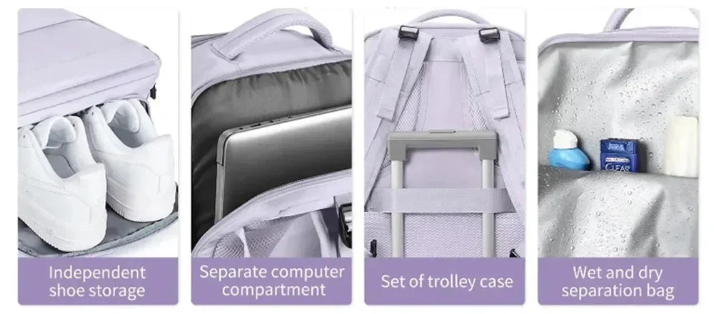 Travel Backpack for Women 40x25x17 Airplane Cabin Backpack Carry-On Luggage 14inch Laptop Backpack Casual Schoolbackpack