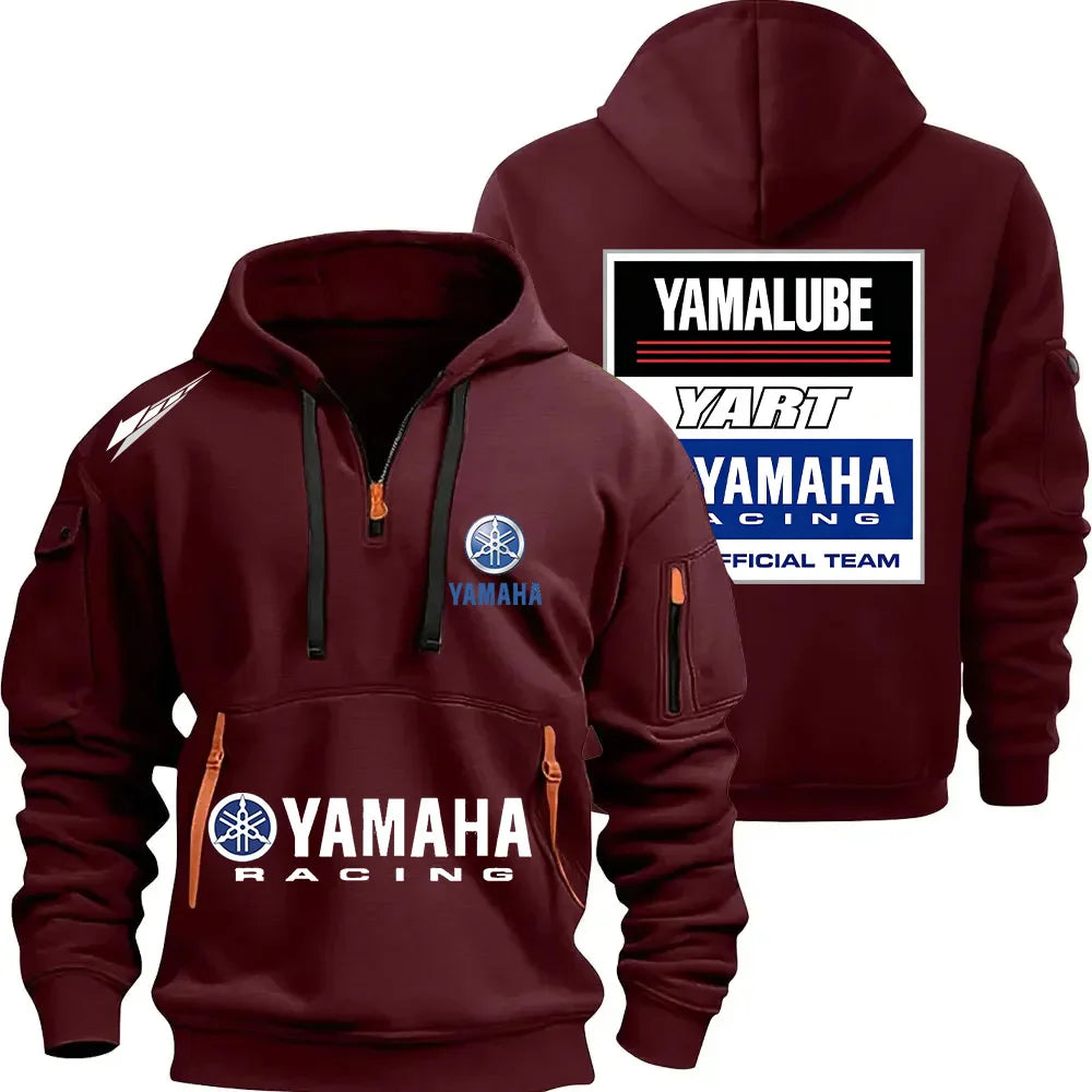 YART Logo Motorcycle Racing Team 2026 New Men's Multi Pocket Half Zipper Women's Fashion Sports Hoodie