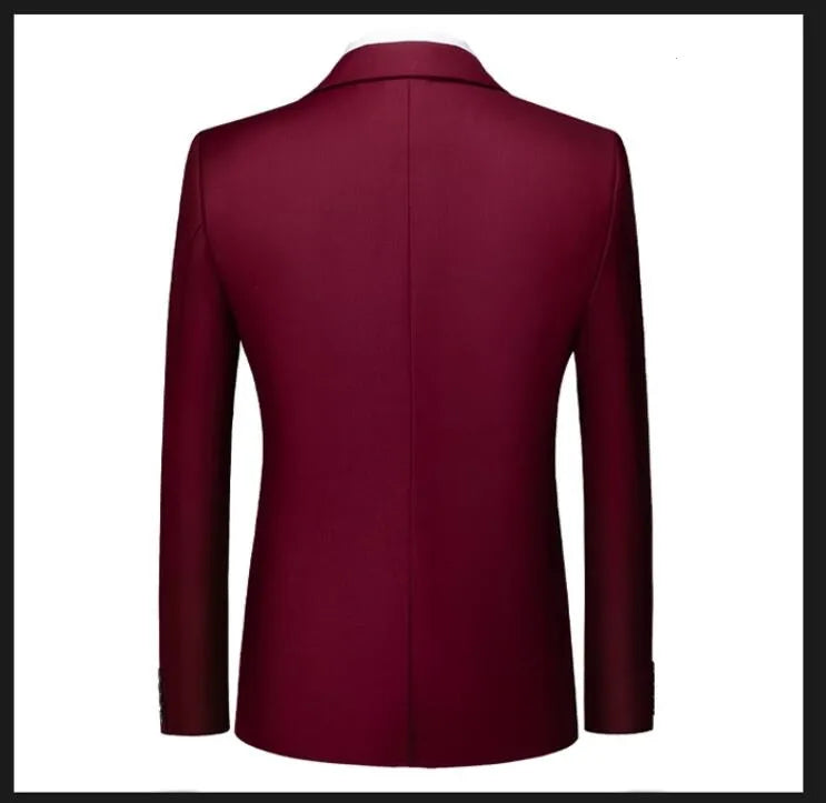 New Male Solid Colour Formal Suit Jacket 21 Colours Available Men Wedding Prom Party Tuxedo Blazer Slim Fit Coats