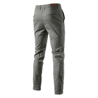 Casual Cotton Men Trousers Solid Color Slim Fit Men's Pants New Spring Autumn High Quality Classic Business Pants Men