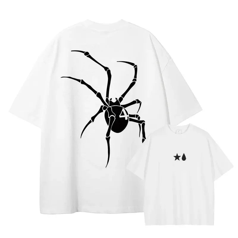 T-shirts Vintage Washed Anime Hunter T Shirt Oversize Manga Killua Zoldyck Gon Hisoka Chrollo Tops Tees Men 100% Cotton