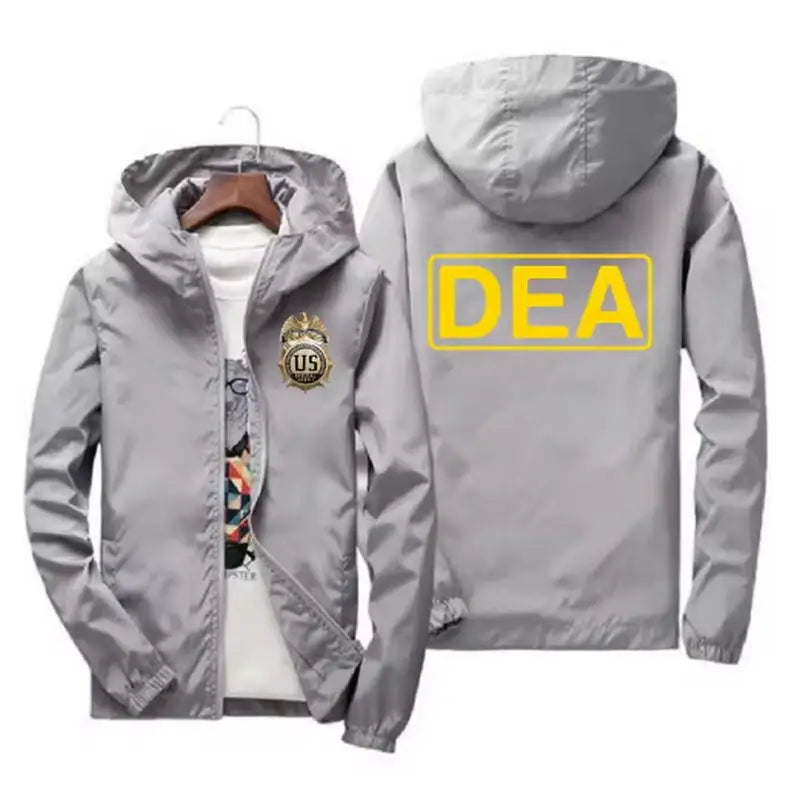 DEA High Quality Men's Thin Coat 2024 Spring Autumn Men's Casual Outerwear Printed Jacket Windbreaker Coat