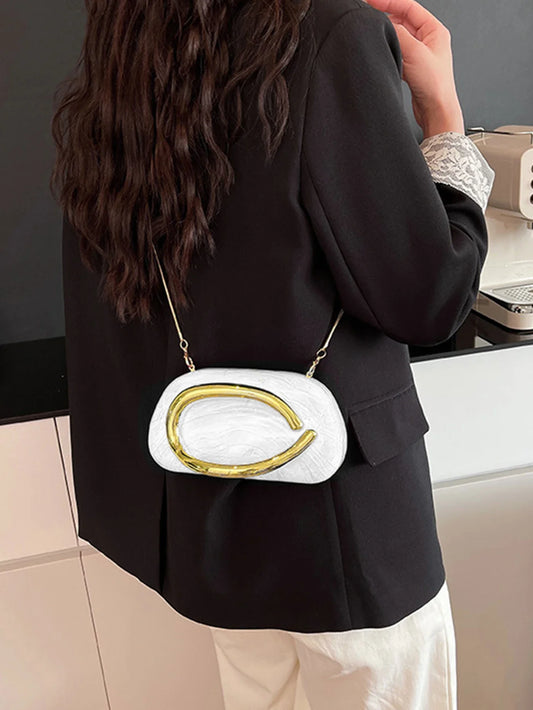 Women's Sealed Box Shaped Acrylic Clutch Fashion Dinner Wedding Party Handbag Elegant Luxury Designer Crossbody Shoulder Bag