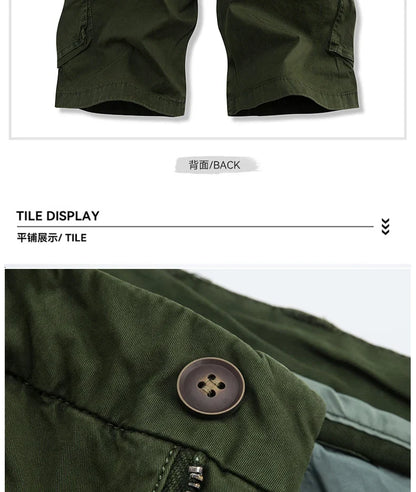Summer Overalls Men Casual Shorts New Loose Sports Comfortable Knee Shorts Streetwear Breathable Safari Short Pants