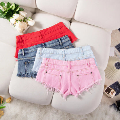26 New Summer Fashion Sexy Low Waist Ripped Women's Denim Shorts Hot Pants Jeans Booty Shorts