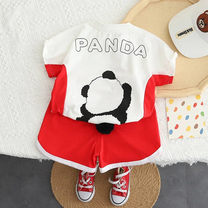 Toddler Baby Boy Girl Clothing Sets Summer Casual Infant Cute Animal Modeling 2pcs Outfits Cotton T-shirt+Shorts Kids Tracksuit
