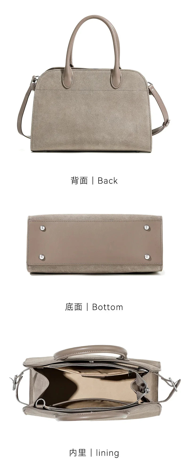 2026 Fall Winter Suede Leather Spacious Crossbody Tote Bag Simple Commuting Handheld Single Shoulder Bag Premium Women's Handbag