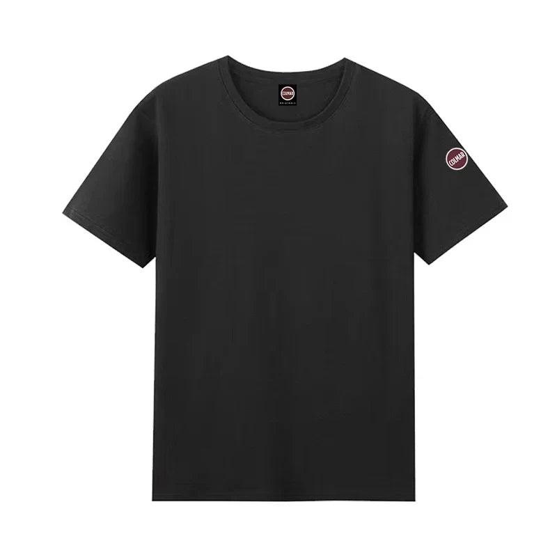 Europe Summer High Quality Tops 100%Cotton Men Women T-shirt Embroidery Logo Couple Casual Loose O-Neck Short Sleeve Tees