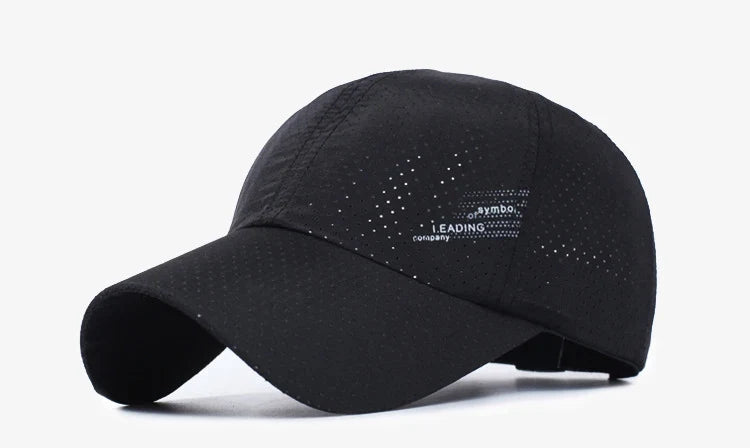 Quick Dry Baseball Cap Outdoor Sports Mesh Breathable Hat For Men Portable Hiking Fishing Sunbonnet Golf Adjustable Cap