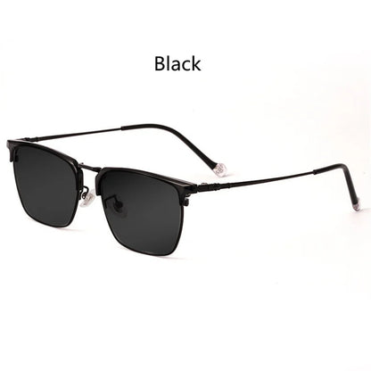 Ultralight Pure Titanium Myopia Sunglasses Men‘s Retro Business Driving Fishing Outdoor Traveling Sunshade Glasses