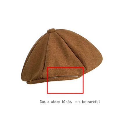 Vintage Men's Newsboy Cap With Blades Peaky Hats Women Men Berets Classic Woolen Octagonal Caps Casual Gatsby Flat Hat NZ297