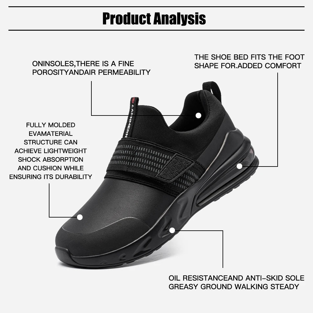 Chef Shoes for Men kitchen Work SRC Slip Resistant Restaurant Shoe Food Service Waterproof Slip On Sneakers Shoes